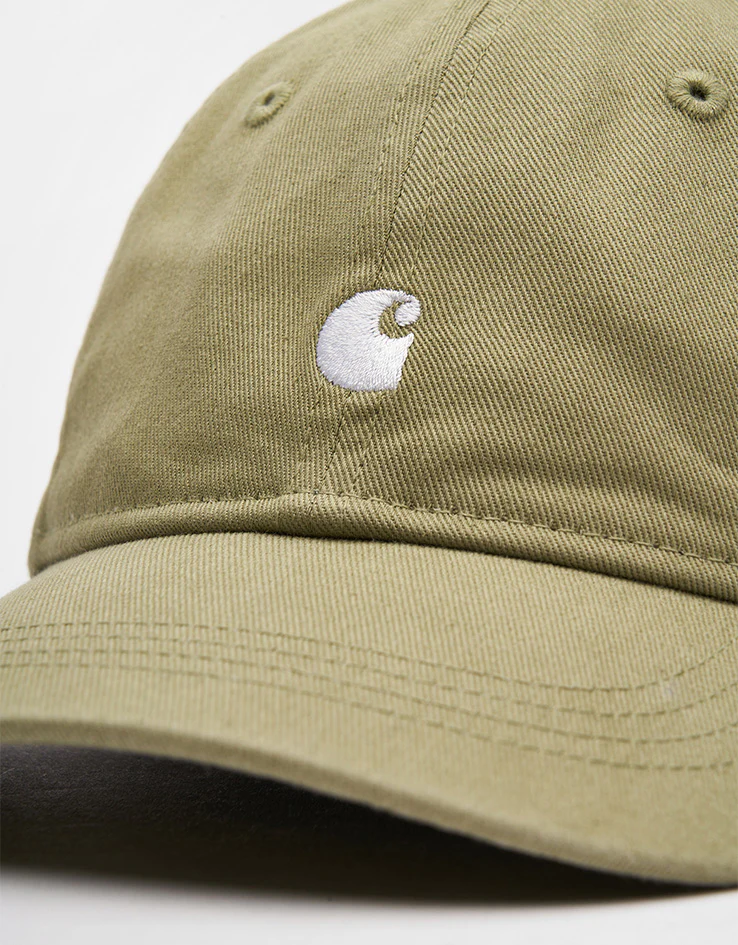 Carhartt WIP Madison Logo Cap - Gentle Green/White - Image 3