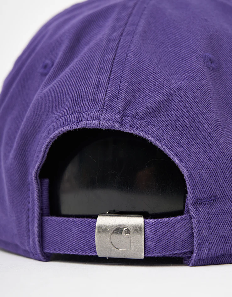Carhartt WIP Madison Logo Cap - Huckleberry/White - Image 3