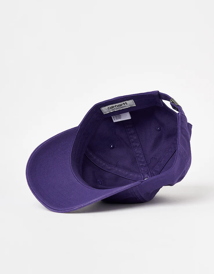 Carhartt WIP Madison Logo Cap - Huckleberry/White - Image 5