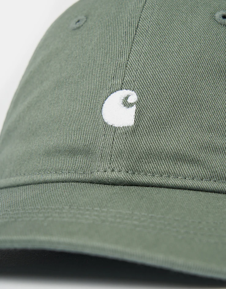 Carhartt WIP Madison Logo Cap - Velvet Green/White - Image 2