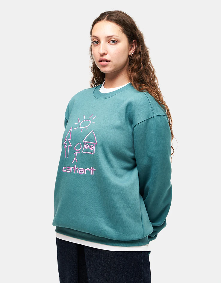 Carhartt WIP Masterpiece Sweatshirt - Saguaro/Pink - Image 5