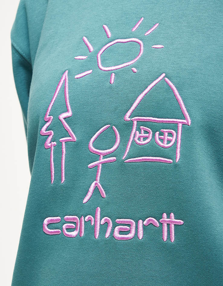 Carhartt WIP Masterpiece Sweatshirt - Saguaro/Pink - Image 9
