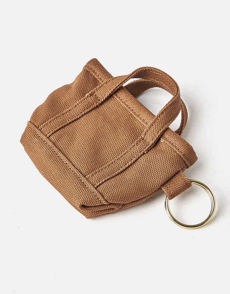 Carhartt WIP Mini Tote Bag Keychain - Hamilton Brown - Image 3
