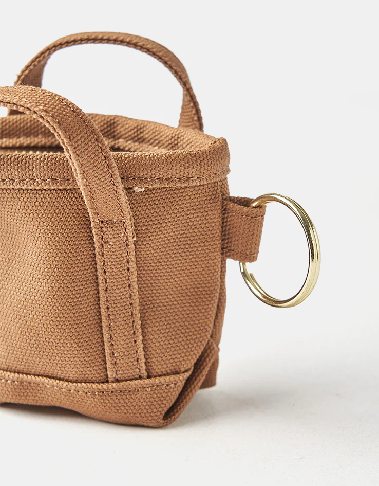 Carhartt WIP Mini Tote Bag Keychain - Hamilton Brown - Image 5