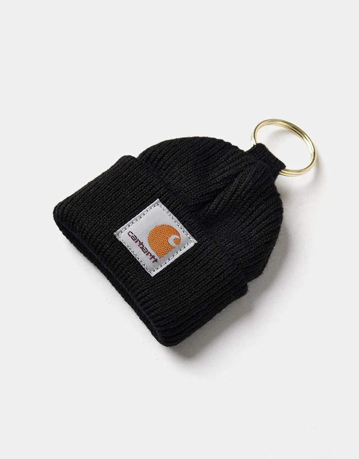 Carhartt WIP Mini Watch Hat Keychain - Black - Image 2