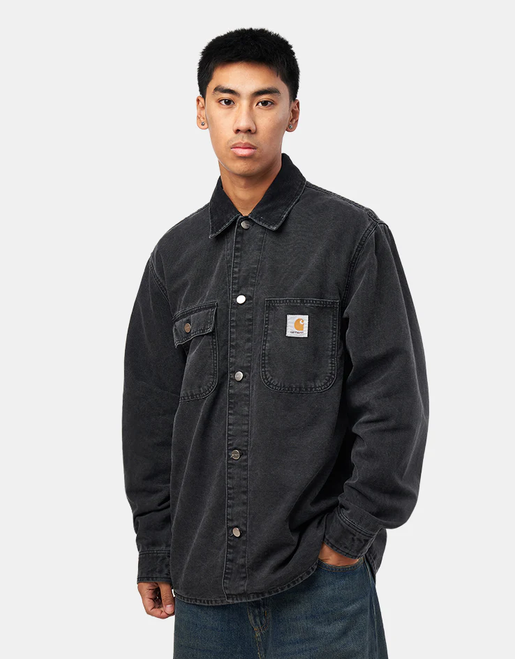 Carhartt WIP Mitch Shirt Jacket - Black/Black (Dusky Canvas) - Image 2