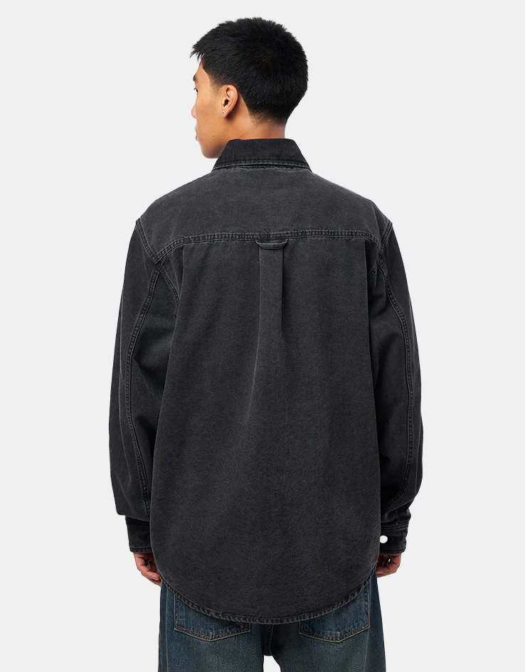 Carhartt WIP Mitch Shirt Jacket - Black/Black (Dusky Canvas) - Image 5