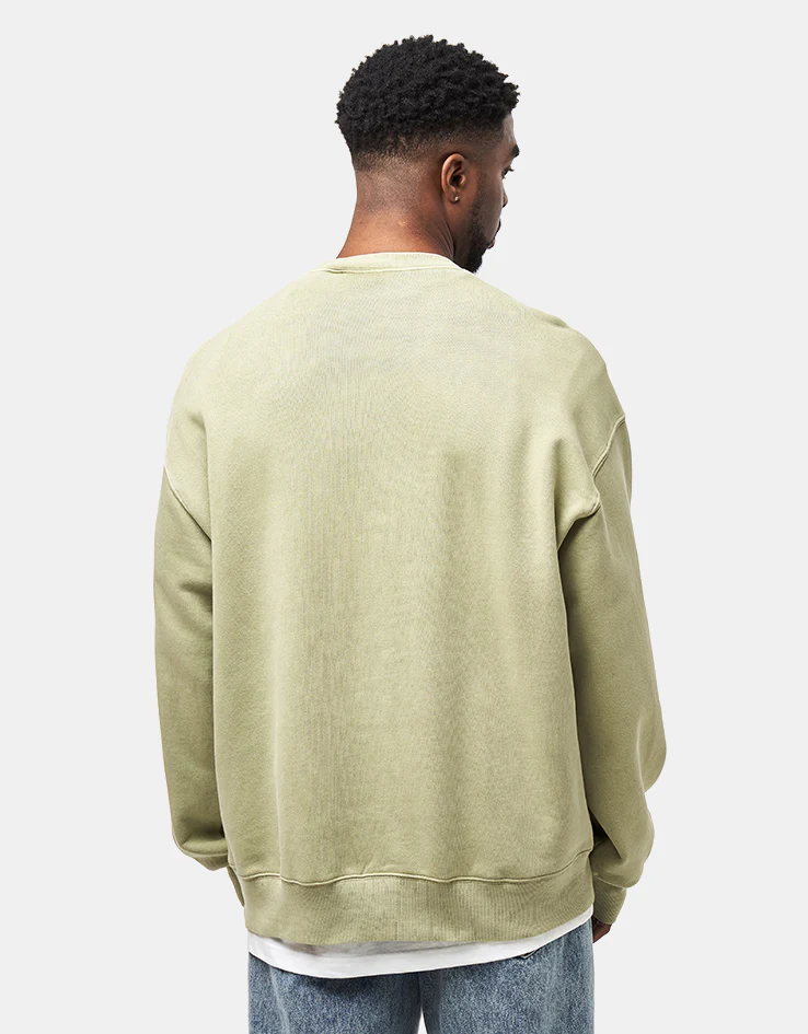 Carhartt WIP Nelson Sweat - Gentle Green (Garment Dyed) - Image 2