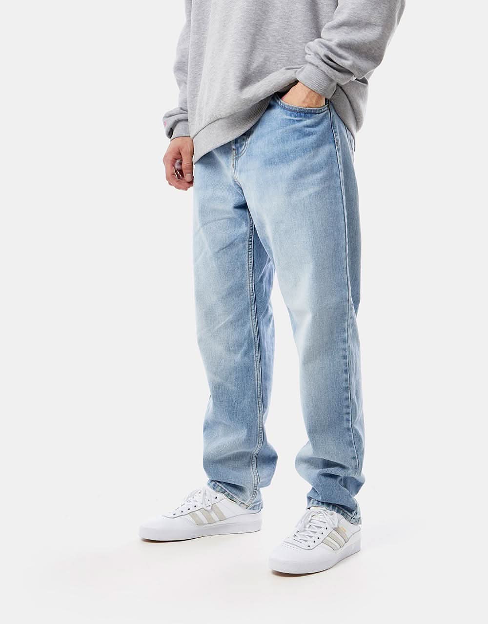 Carhartt WIP Newel Pant - Blue (Light Used Wash) - Image 3