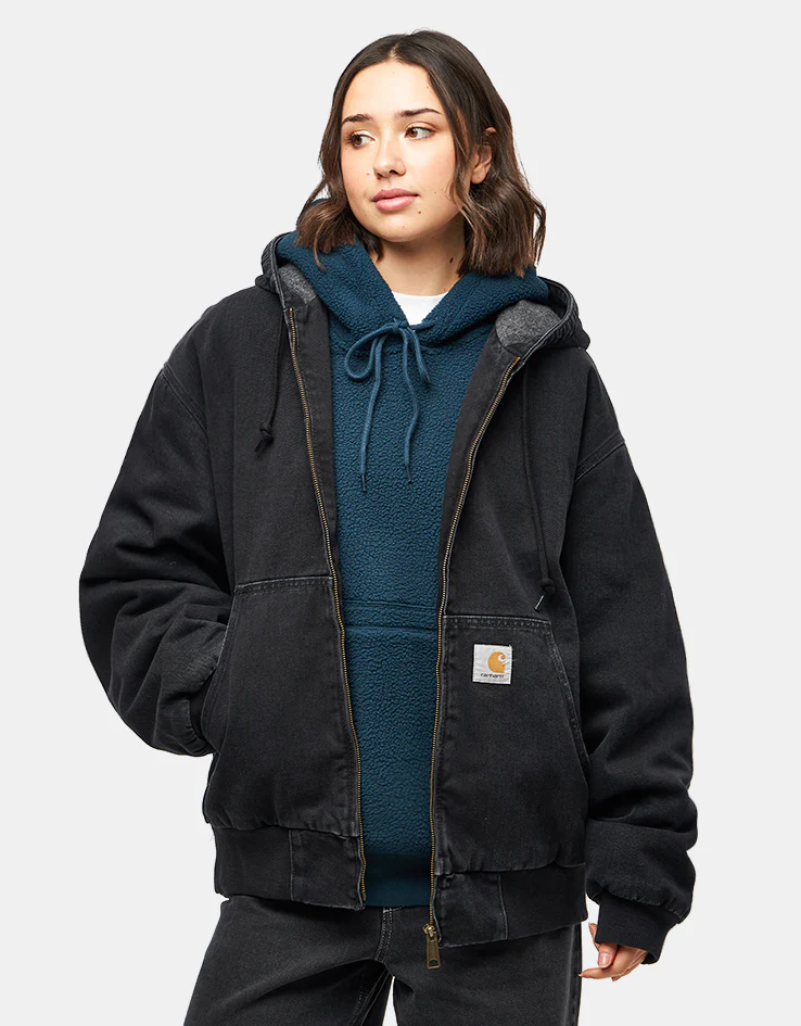 Carhartt WIP OG Active Jacket - Black 'Stone Washed' (Denim) - Image 7