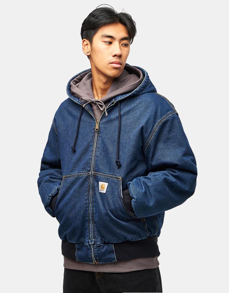 Carhartt WIP OG Active Jacket - Blue 'Stone Washed' (Denim) - Image 2