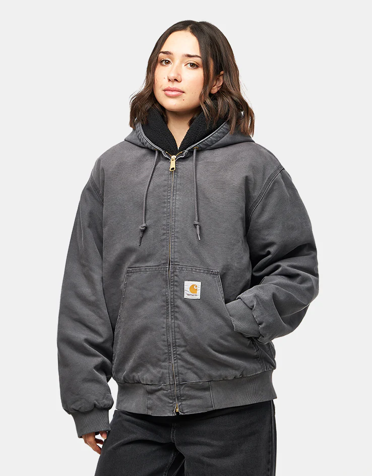 Carhartt WIP OG Active Jacket - Graphite 'Stone Canvas' (Winter) - Image 7