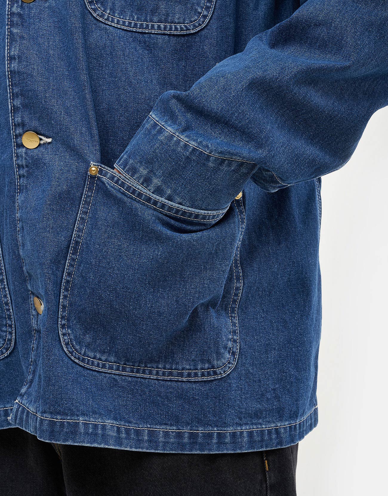 Carhartt WIP OG Chore Coat - Blue (Stone Washed) - Image 5