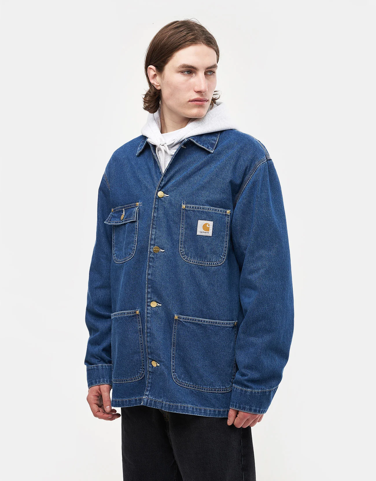 Carhartt WIP OG Chore Coat - Blue (Stone Washed) - Image 6