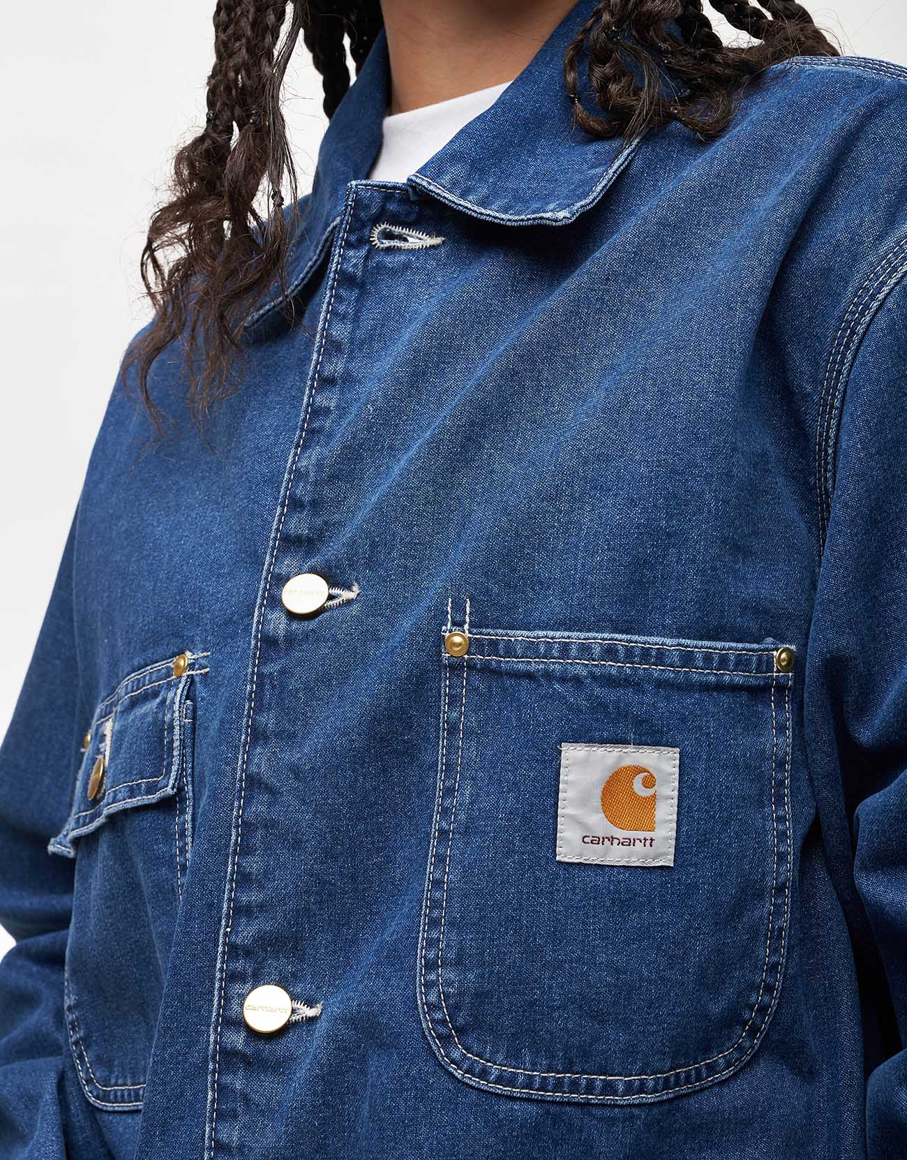 Carhartt WIP OG Chore Coat - Blue (Stone Washed) - Image 8