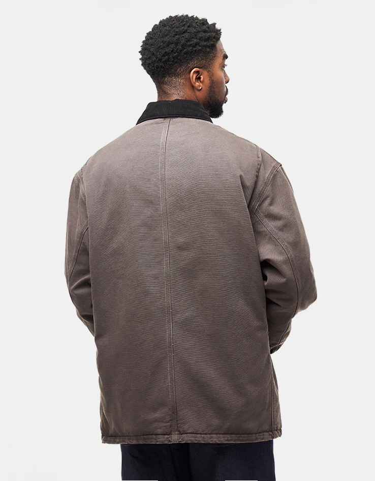 Carhartt WIP OG Chore Coat - Tobacco/Black (Stone Canvas) - Image 2