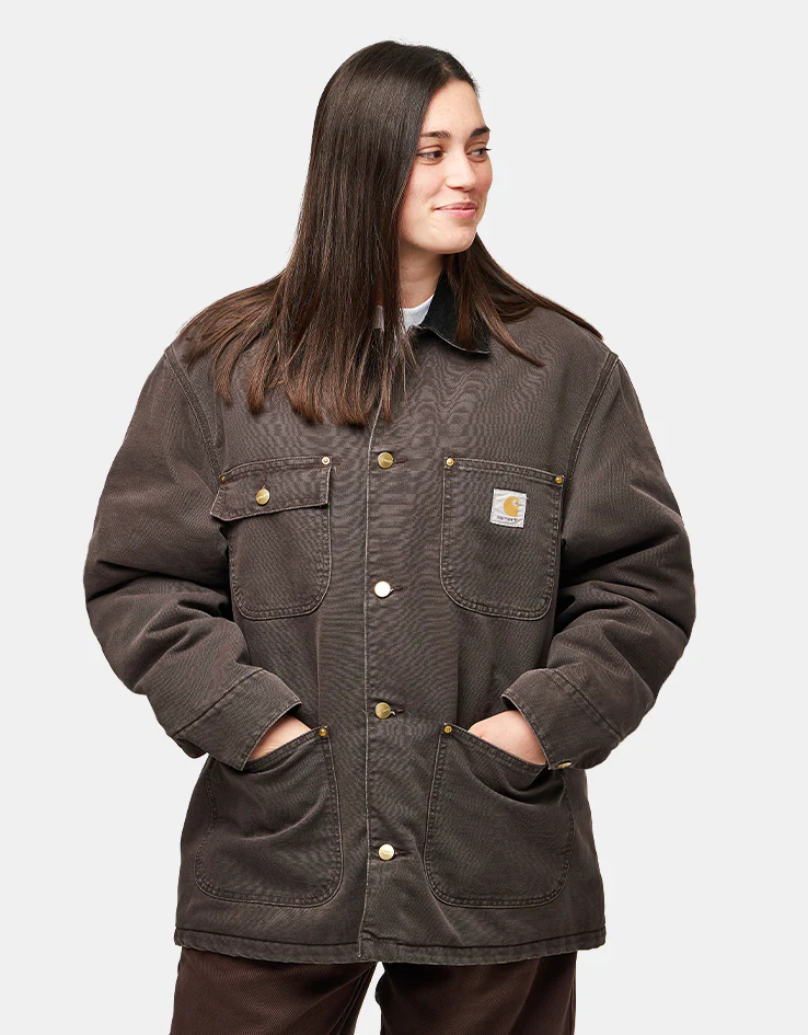 Carhartt WIP OG Chore Coat - Tobacco/Black (Stone Canvas) - Image 8