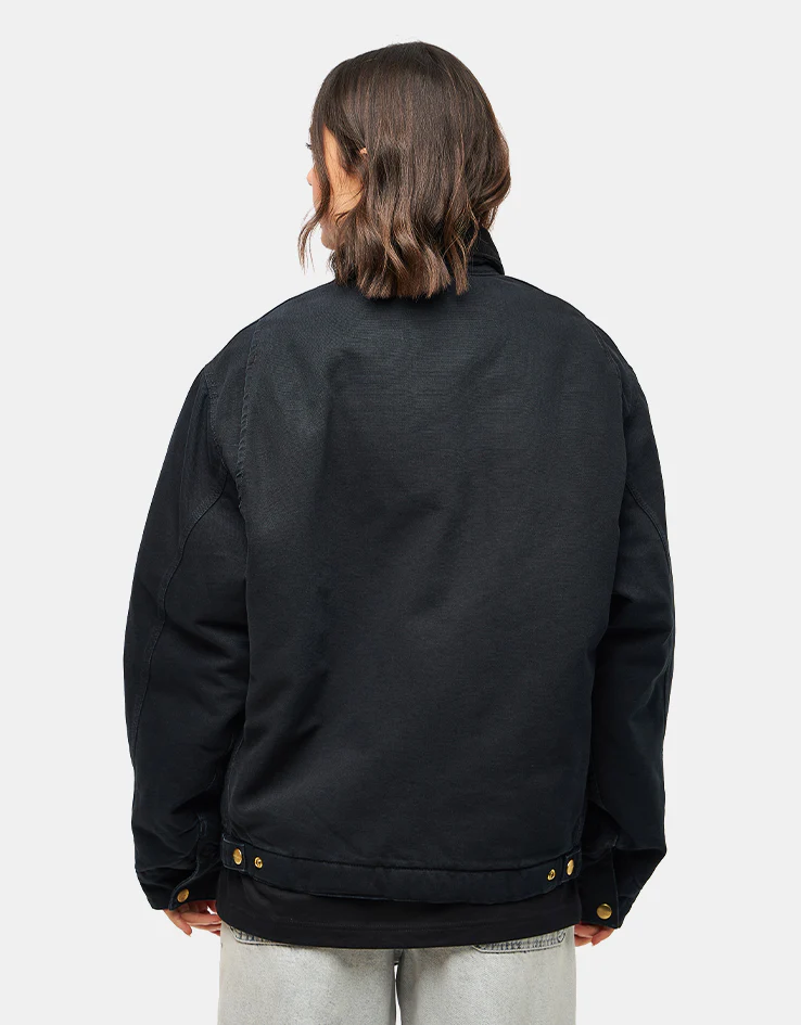 Carhartt WIP OG Detroit Jacket - Black/Black (Aged Canvas) - Image 12