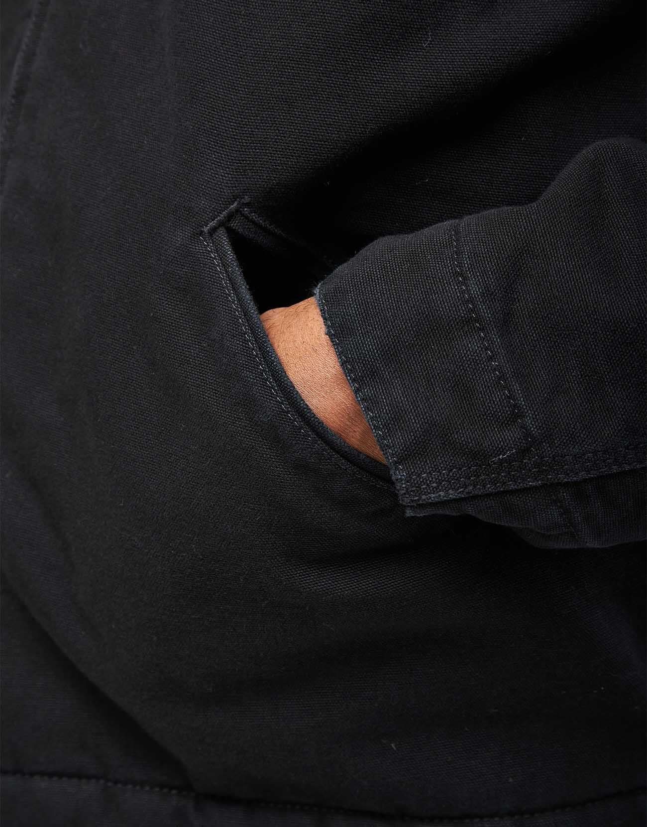Carhartt WIP OG Detroit Jacket - Black/Black (Aged Canvas) - Image 5