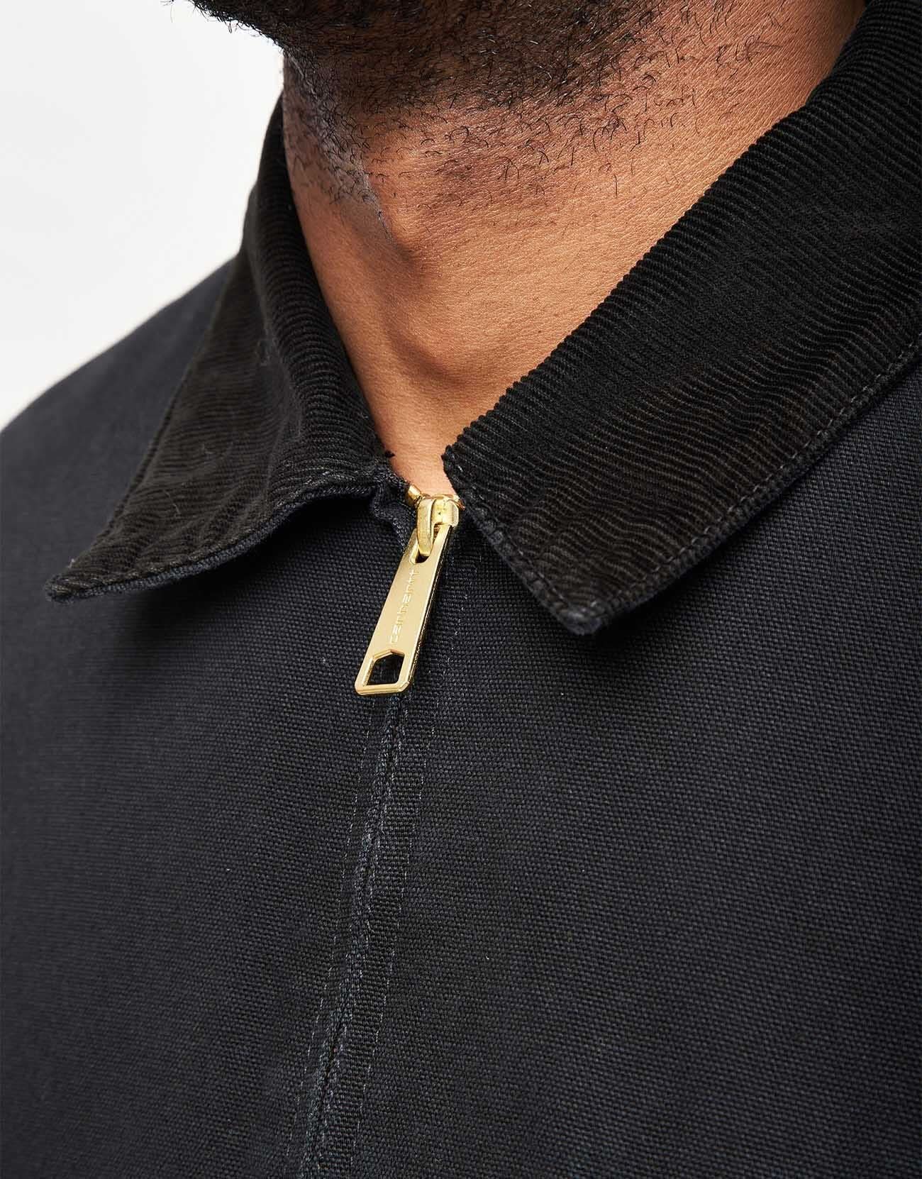Carhartt WIP OG Detroit Jacket - Black/Black (Aged Canvas) - Image 6