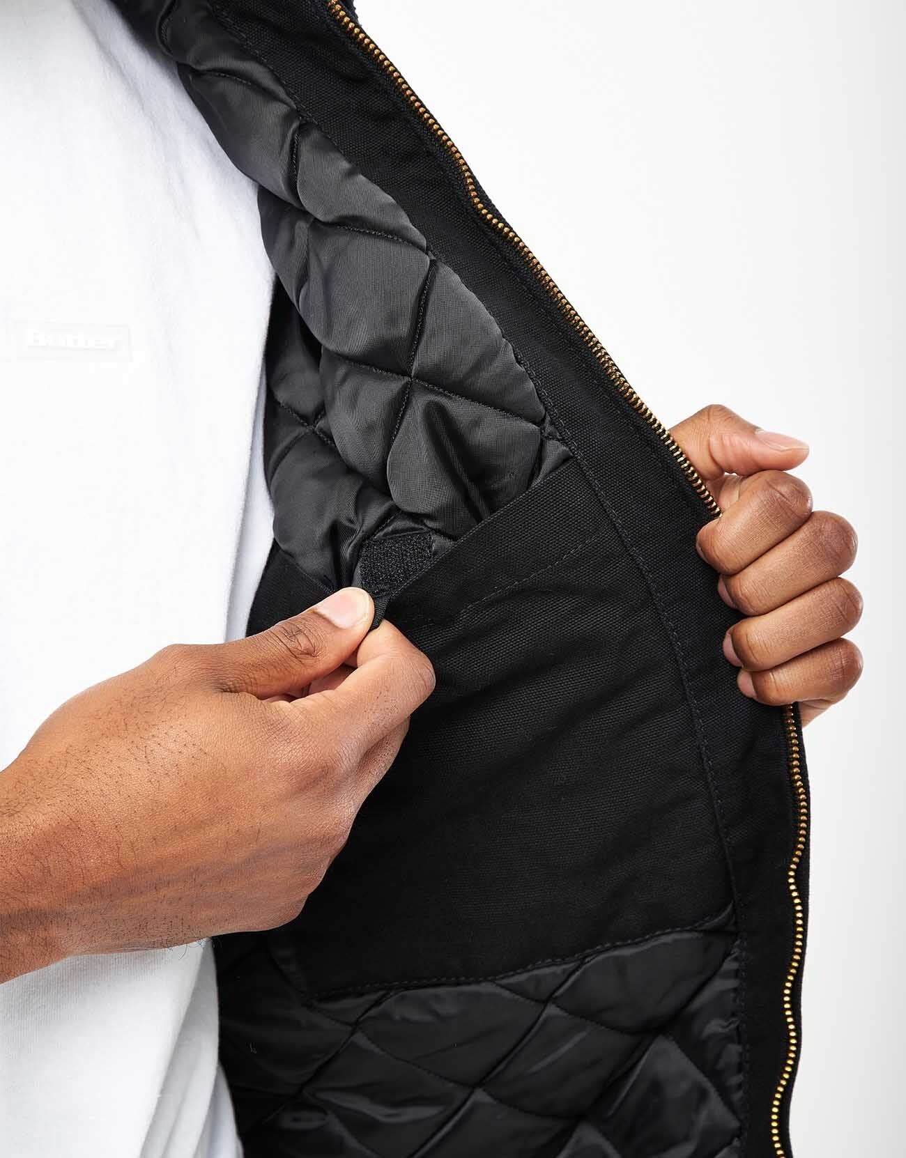 Carhartt WIP OG Detroit Jacket - Black/Black (Aged Canvas) - Image 8