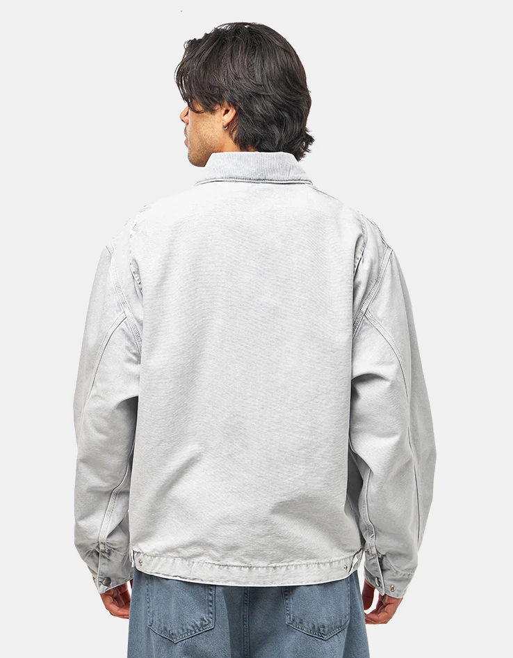 Carhartt WIP OG Detroit Jacket - Black/Black (Chalk Wash) - Image 2