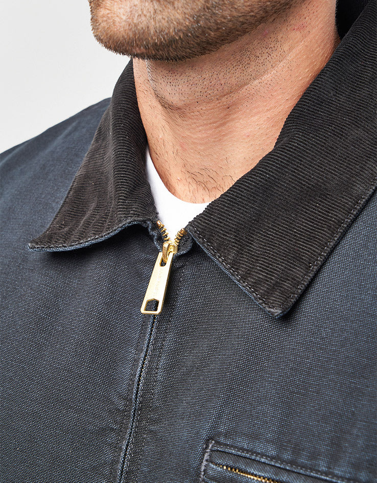 Carhartt WIP OG Detroit Jacket - Black/Black (Stone Canvas) - Image 4