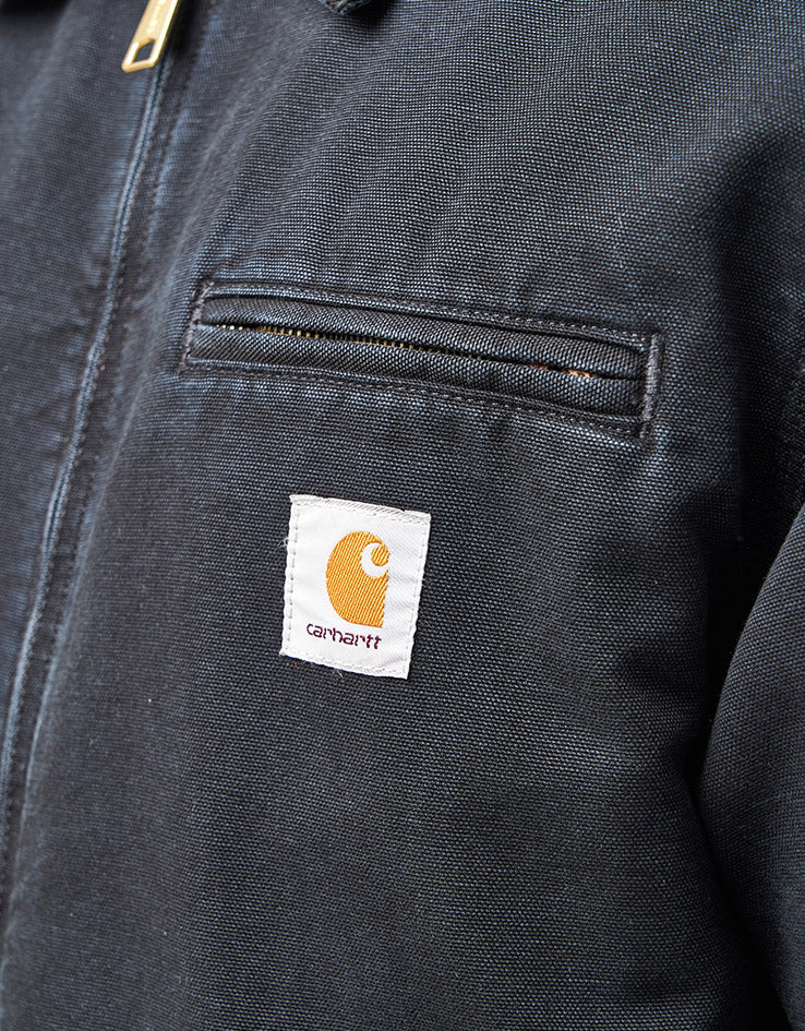 Carhartt WIP OG Detroit Jacket - Black/Black (Stone Canvas) - Image 5
