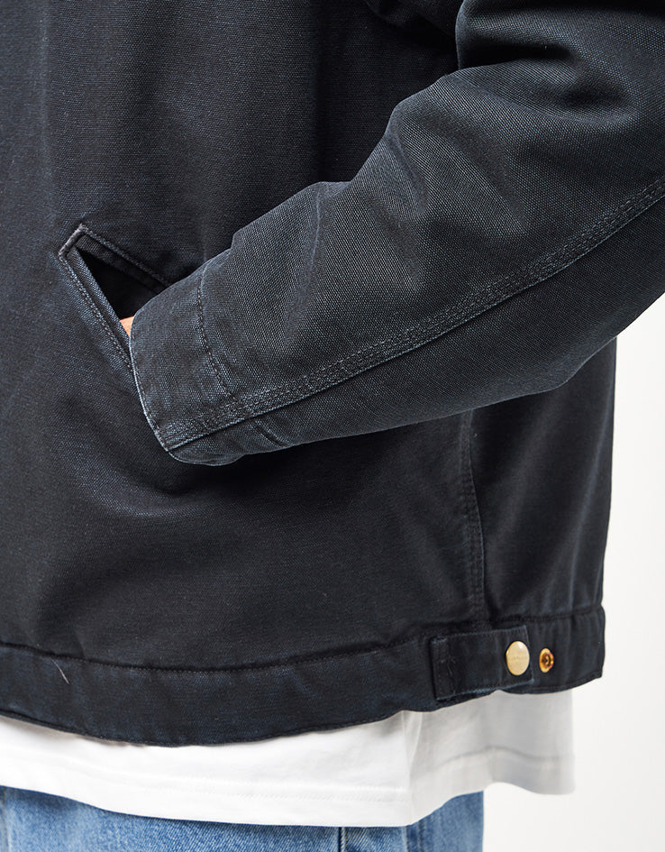 Carhartt WIP OG Detroit Jacket - Black/Black (Stone Canvas) - Image 6