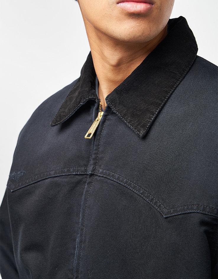 Carhartt WIP OG Santa Fe Jacket - Black/Black (Grind Wash) - Image 4
