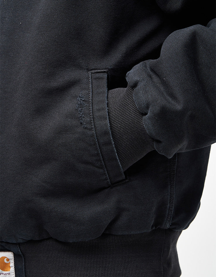 Carhartt WIP OG Santa Fe Jacket - Black/Black (Grind Wash) - Image 7