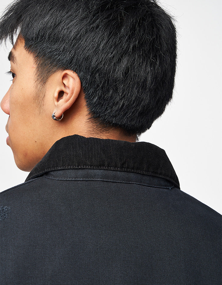 Carhartt WIP OG Santa Fe Jacket - Black/Black (Grind Wash) - Image 8