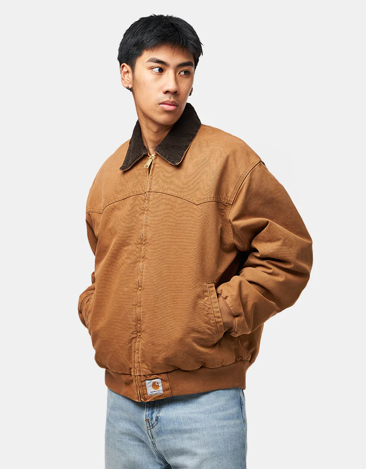 Carhartt WIP OG Santa Fe Jacket - Hamilton Brown/Tobacco (Grind Wash) - Image 2