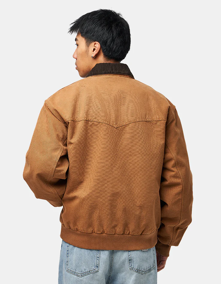 Carhartt WIP OG Santa Fe Jacket - Hamilton Brown/Tobacco (Grind Wash) - Image 3