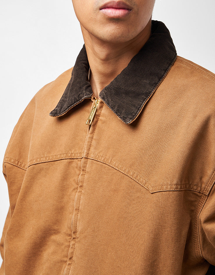 Carhartt WIP OG Santa Fe Jacket - Hamilton Brown/Tobacco (Grind Wash) - Image 5