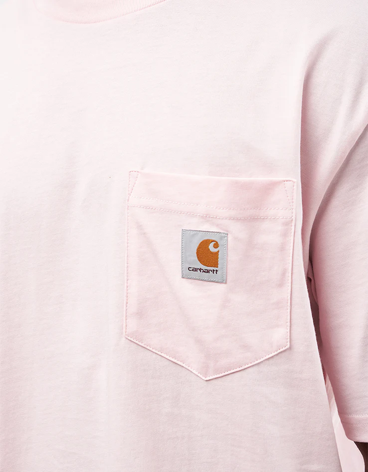 Carhartt WIP S/S Pocket T-Shirt - Air Pink - Image 3