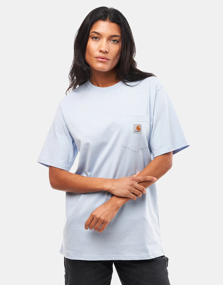 Carhartt WIP S/S Pocket T-Shirt - Air Sky - Image 4