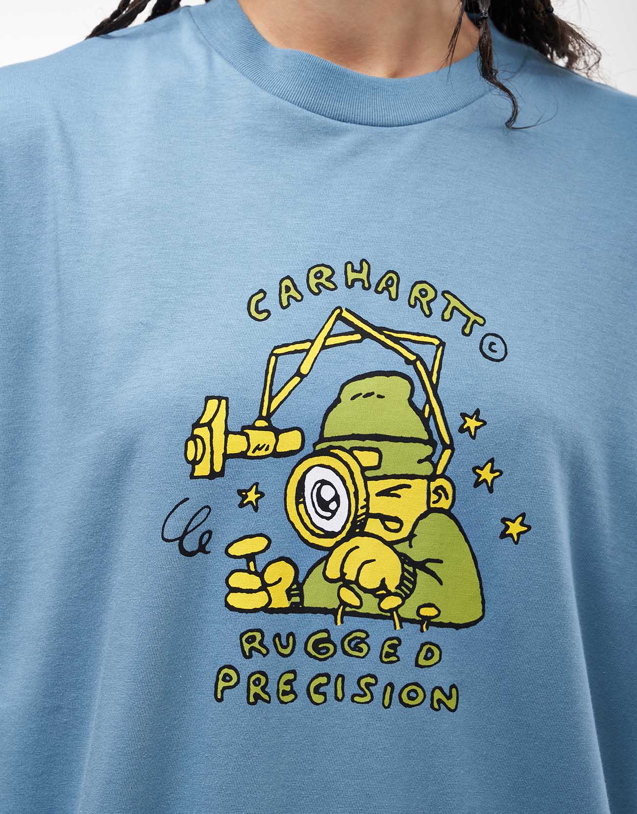 Carhartt WIP Precision Work T-Shirt - Clay Blue - Image 5