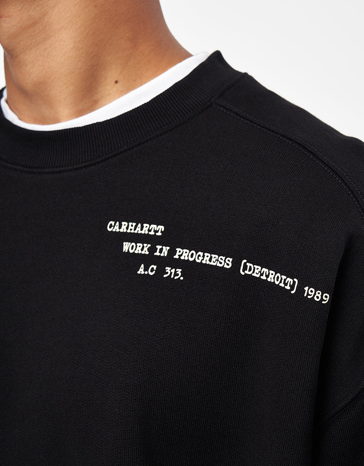 Carhartt WIP Punched Sweat - Black - Image 2