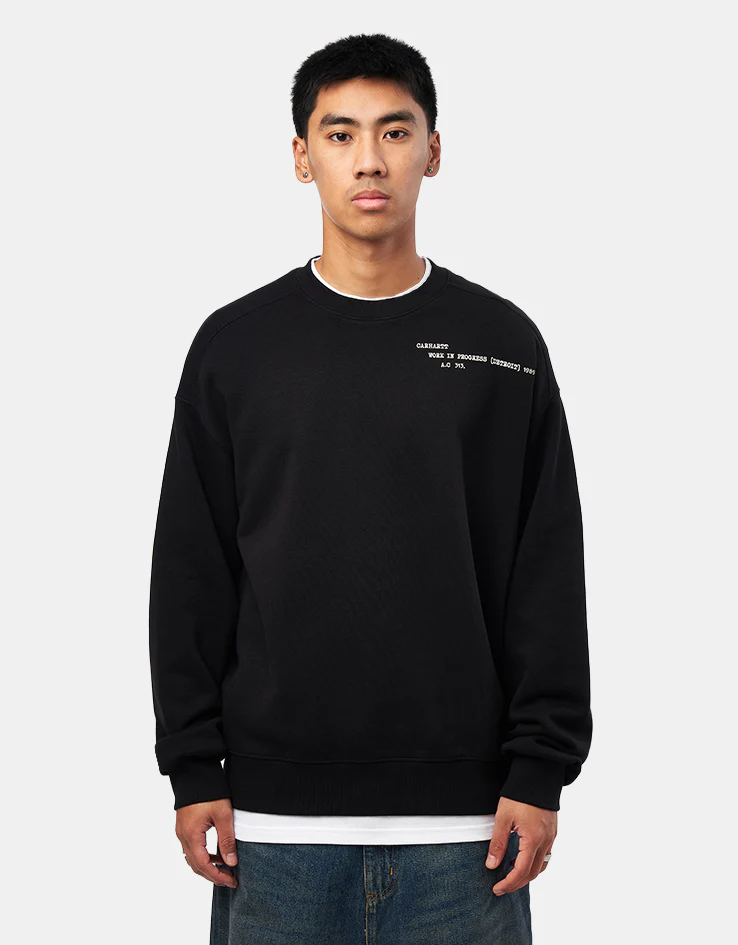 Carhartt WIP Punched Sweat - Black - Image 3