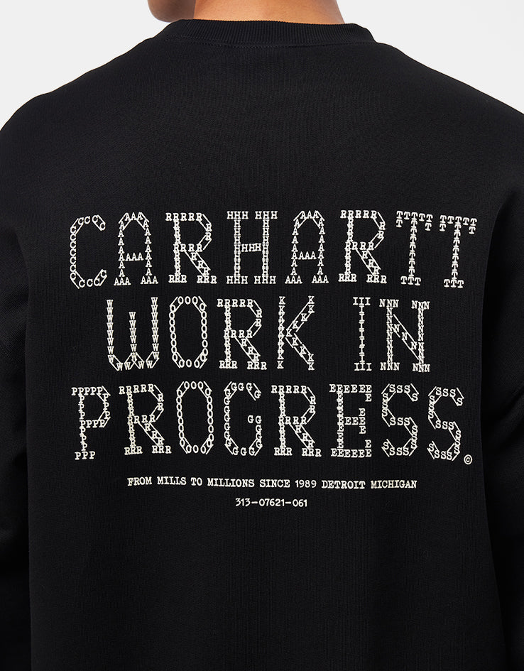 Carhartt WIP Punched Sweat - Black - Image 4