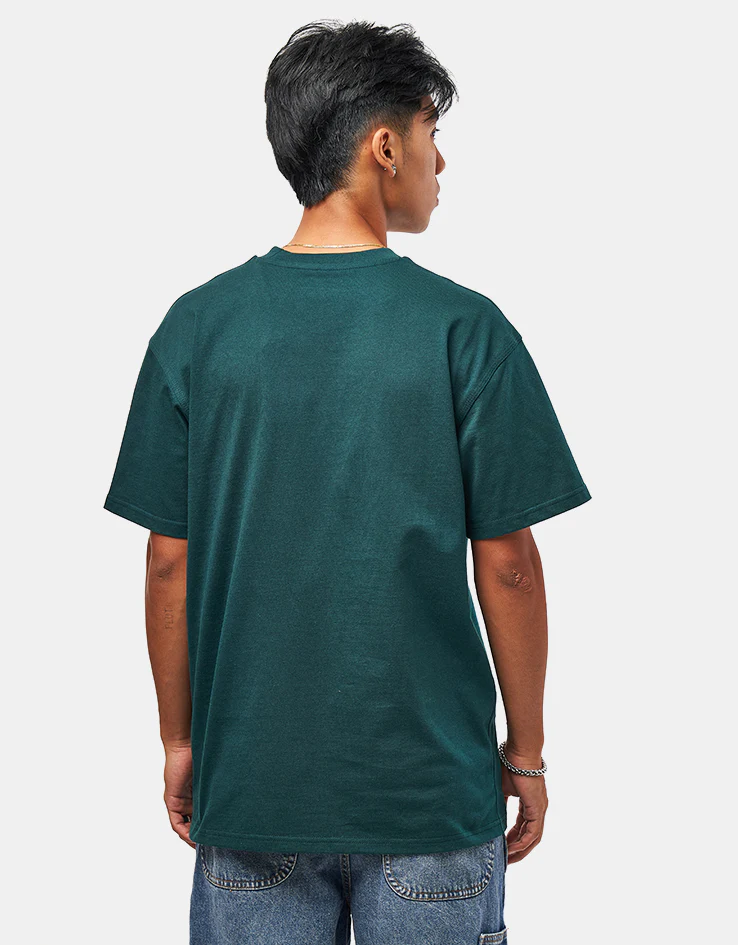 Carhartt WIP S/S American Script T-Shirt - Dark Fir - Image 2