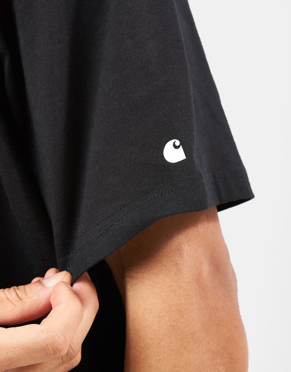 Carhartt WIP S/S Base T-Shirt - Black/White - Image 4
