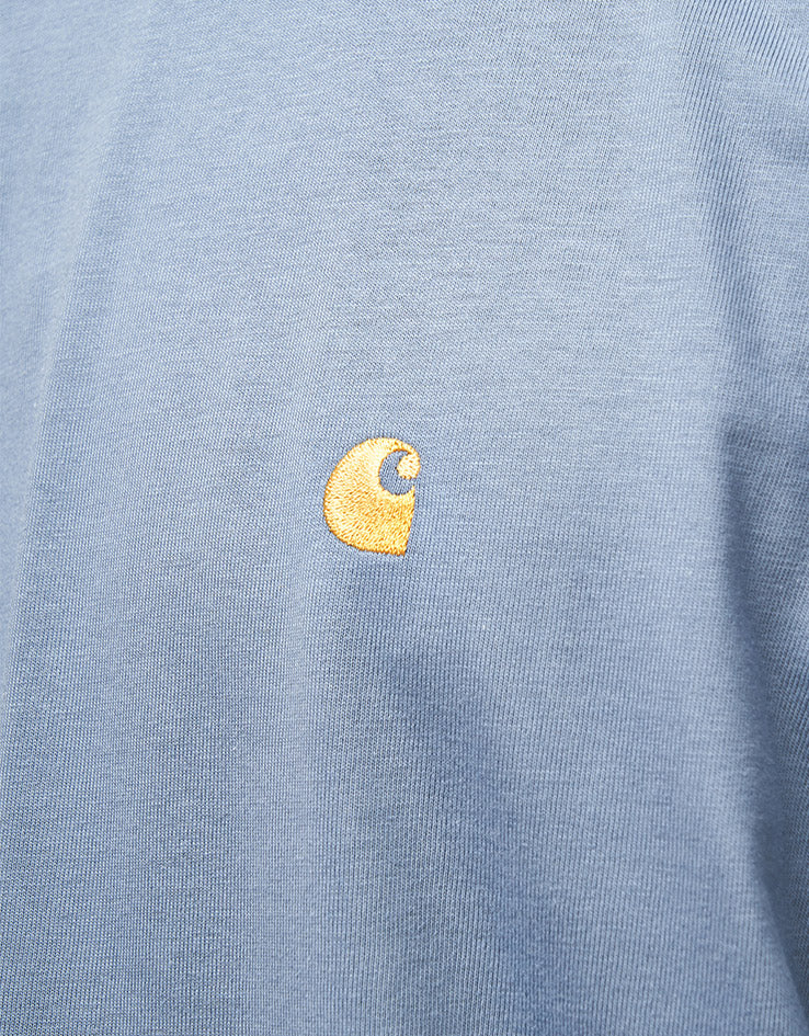 Carhartt WIP S/S Chase T-Shirt - Angelite/Gold - Image 4