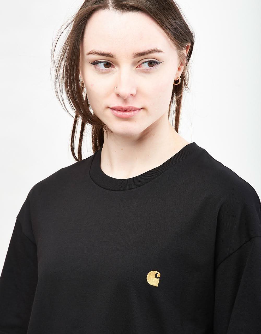 Carhartt WIP S/S Chase T-Shirt - Black/Gold - Image 6