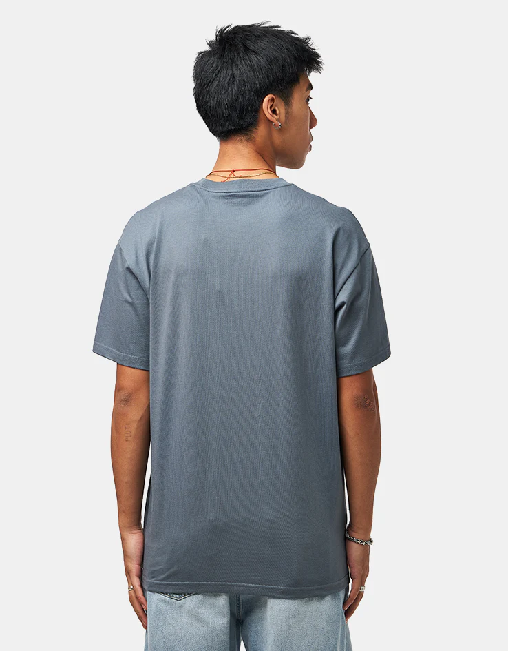 Carhartt WIP S/S Chase T-Shirt - Cozy Blue/Gold - Image 2