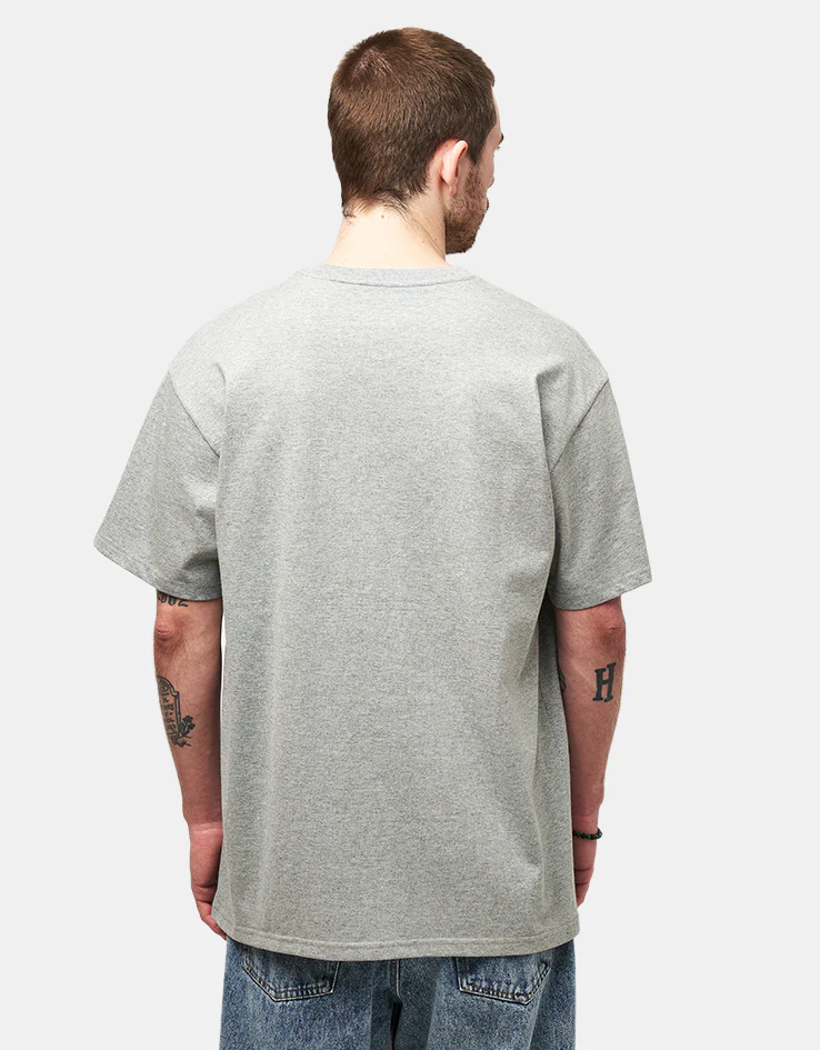 Carhartt WIP S/S Chase T-Shirt - Grey Heather/Gold - Image 2