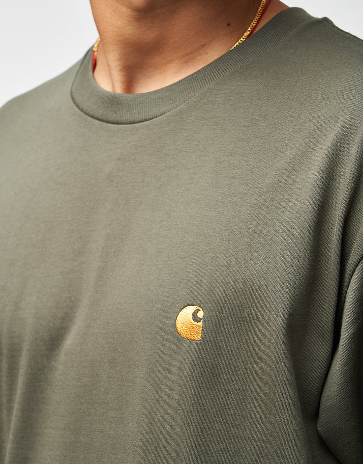 Carhartt WIP S/S Chase T-Shirt - Leaf/Gold - Image 3