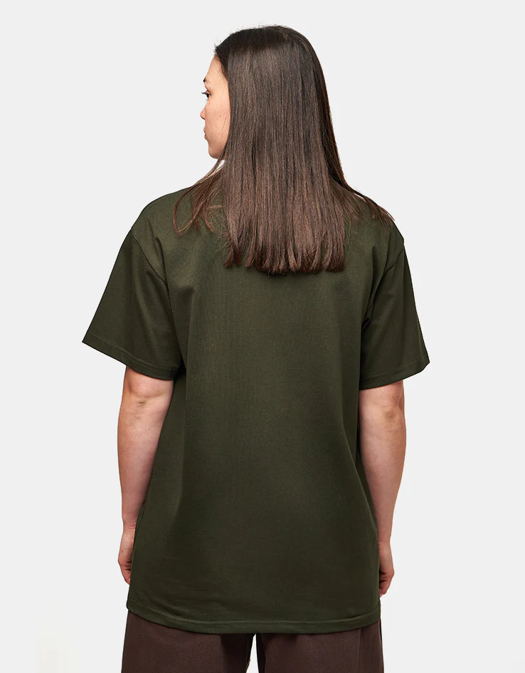 Carhartt WIP S/S Chase T-Shirt - Olive/Gold - Image 5