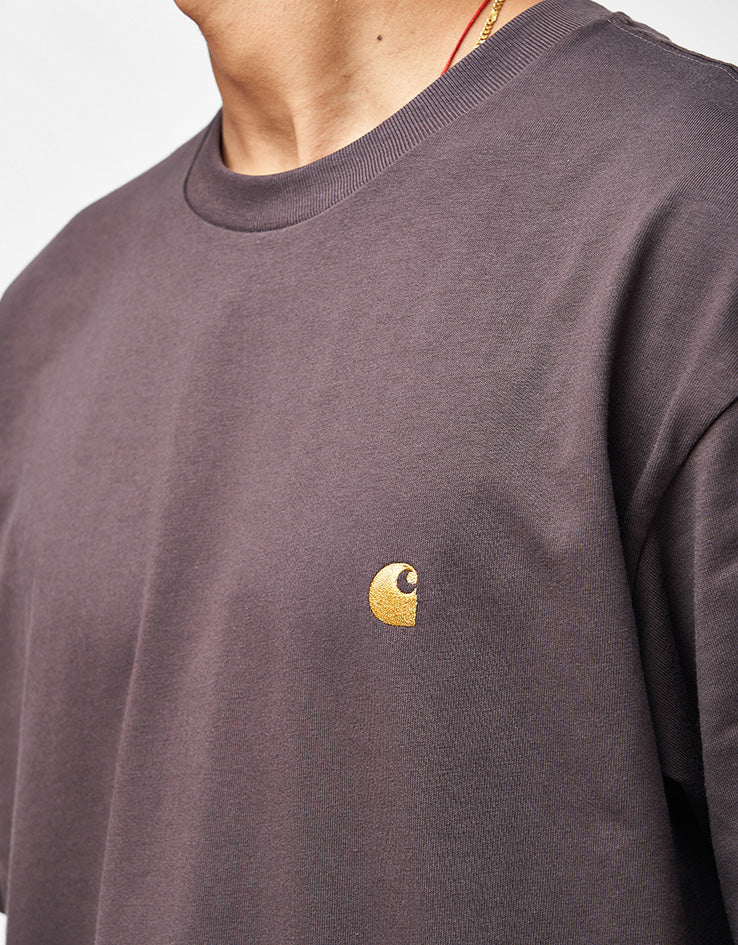 Carhartt WIP S/S Chase T-Shirt - Shale/Gold - Image 3